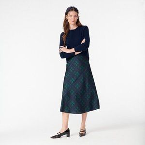 J. Crew Pull-on slip skirt in Black Watch tartan